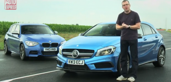 Autoexpress oppose la Mercedes A45 AMG à la BMW M135i