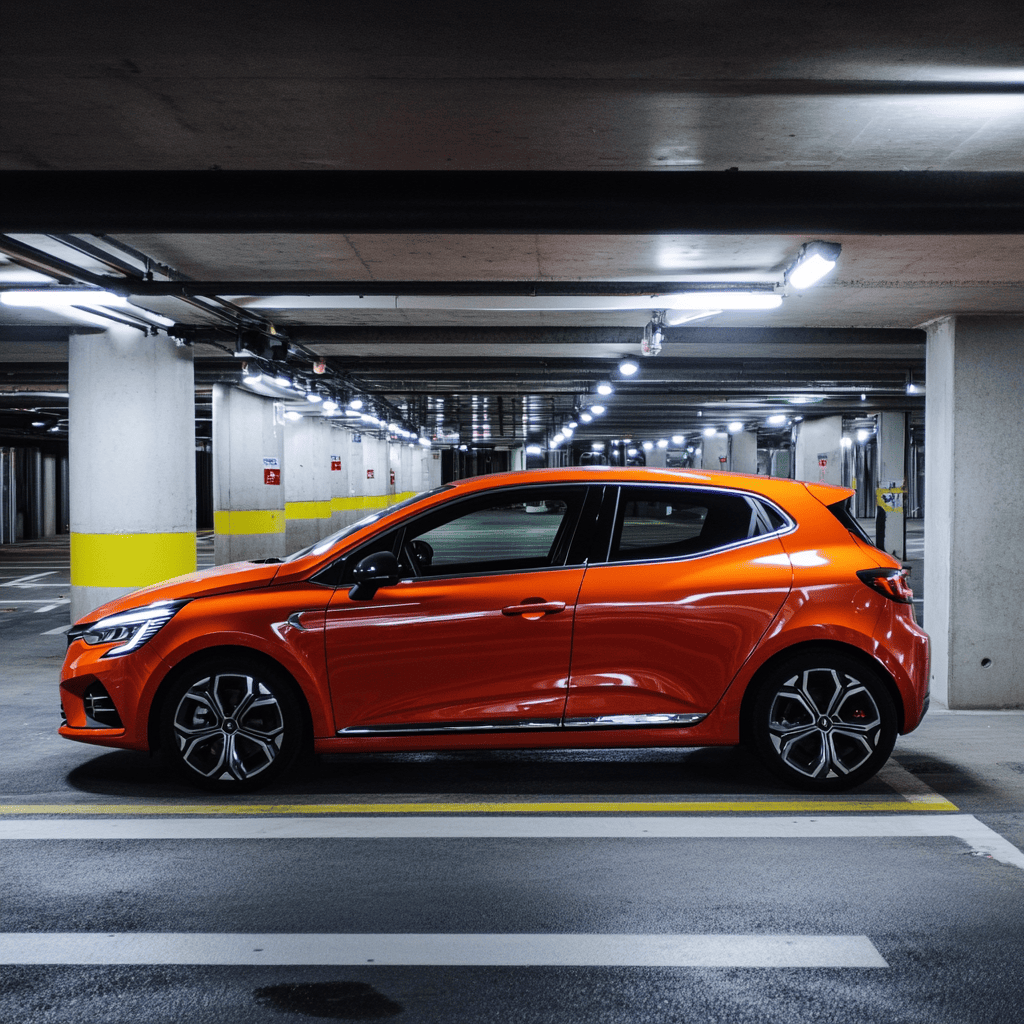 Renault Clio 5 E Tech Automatique dans un parking